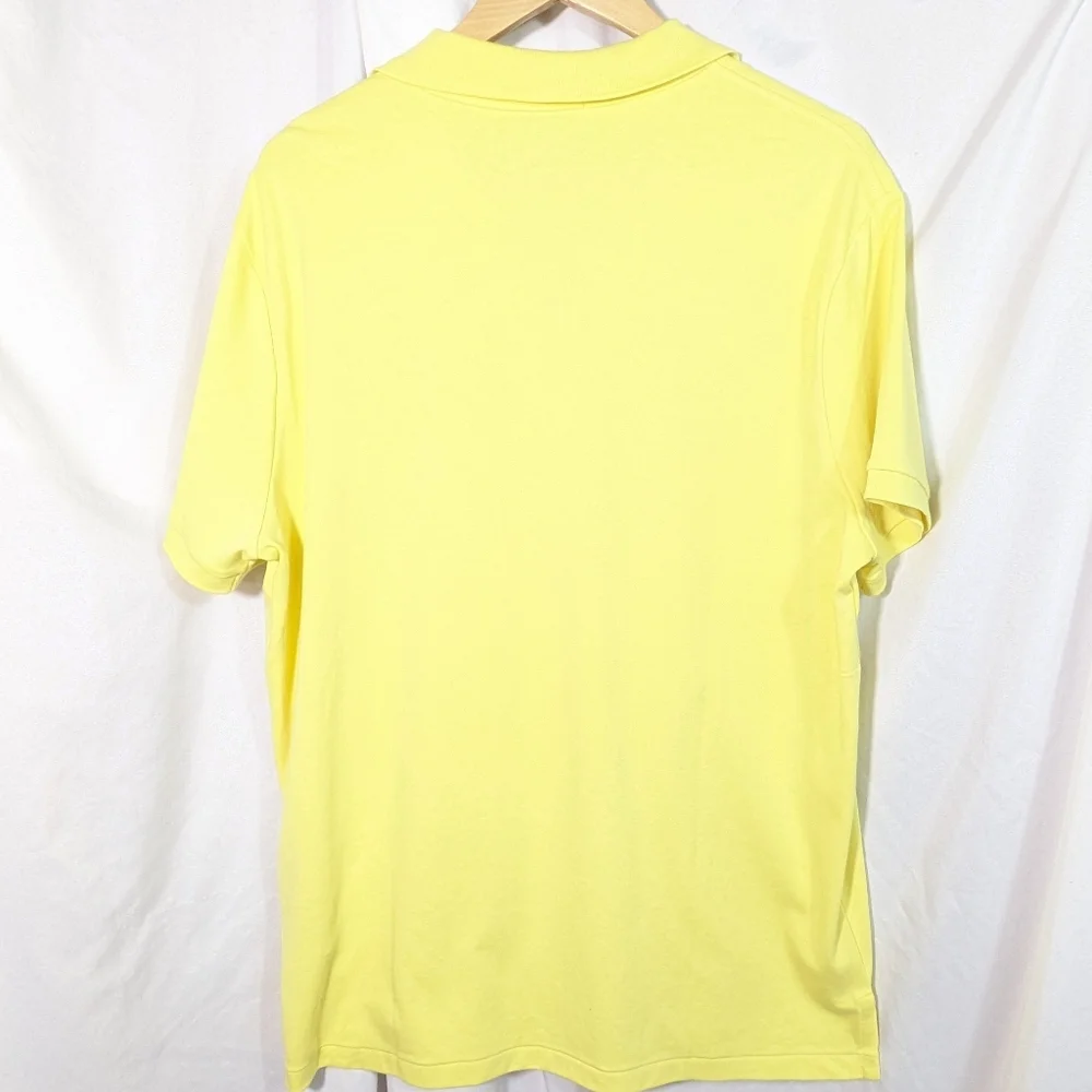 Polo Ralph Lauren Mens Short Sleeve Polo‎ Shirt Yellow Cotton Custom Slim Fit XL